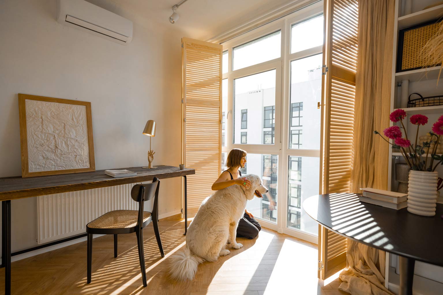 Pet-friendly rental apartment interior in Japan