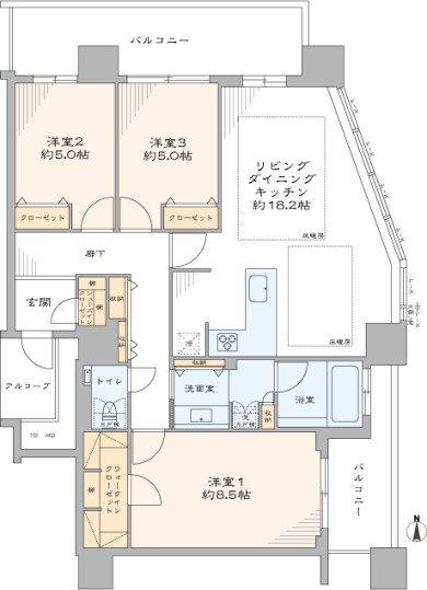 Residence Tower Uehommachi Room 3204 Floorplan
