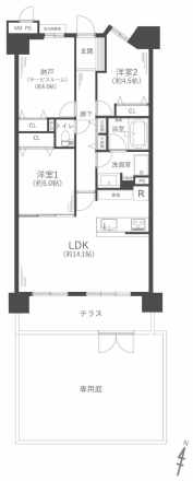 Lions Mansion Sumiyoshigawa Room 103 Floorplan