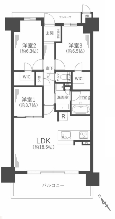 Senri Chuo Air Hills Room 1112 Floor Plan